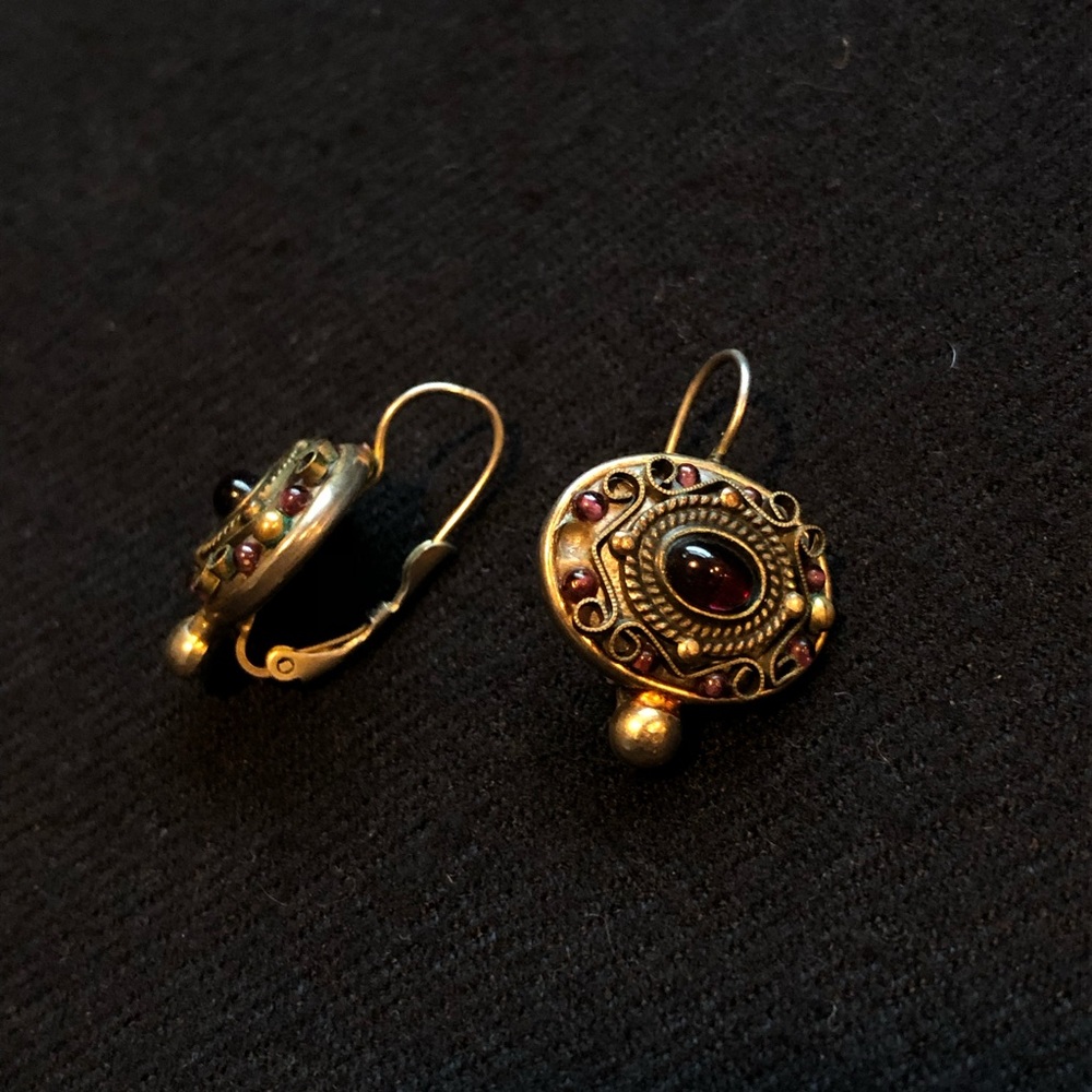 Hand crafted gold earrings